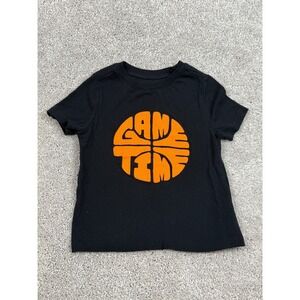 Old Navy Kids Black Basketball Graphic Tee T-Shirt Game Time Size 2T